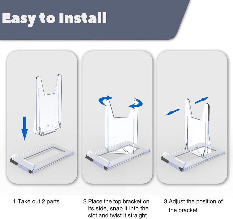 JCrunaway Acrylic Book Stands for Display,20 Pack Adjustable Book Display Stand Small Easels for Display Magazine Comic Book CD Display DVD Postcard Holder - Image 4